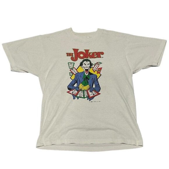 Vintage Joker Velva Sheen ‘88 White Single Stitch Size Large Made In USA Rare.